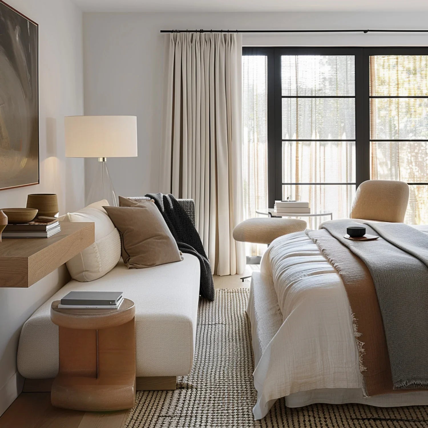 Japandi Velvet Total Blackout Curtains - Japandi