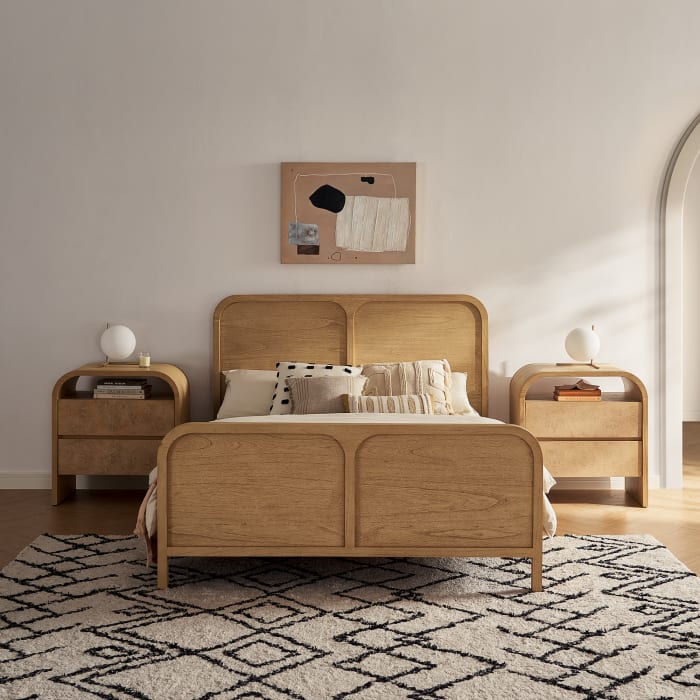 Japandi Wooden Bed - Japandi