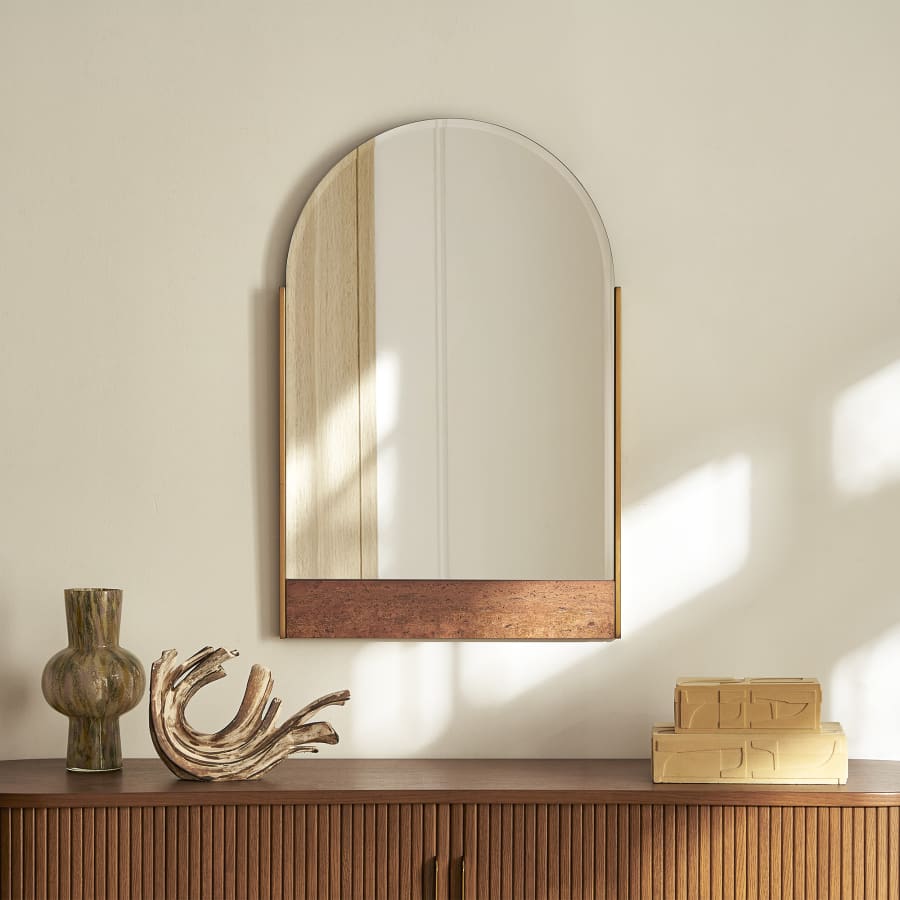 Japandi Travertine Mirror - Japandi