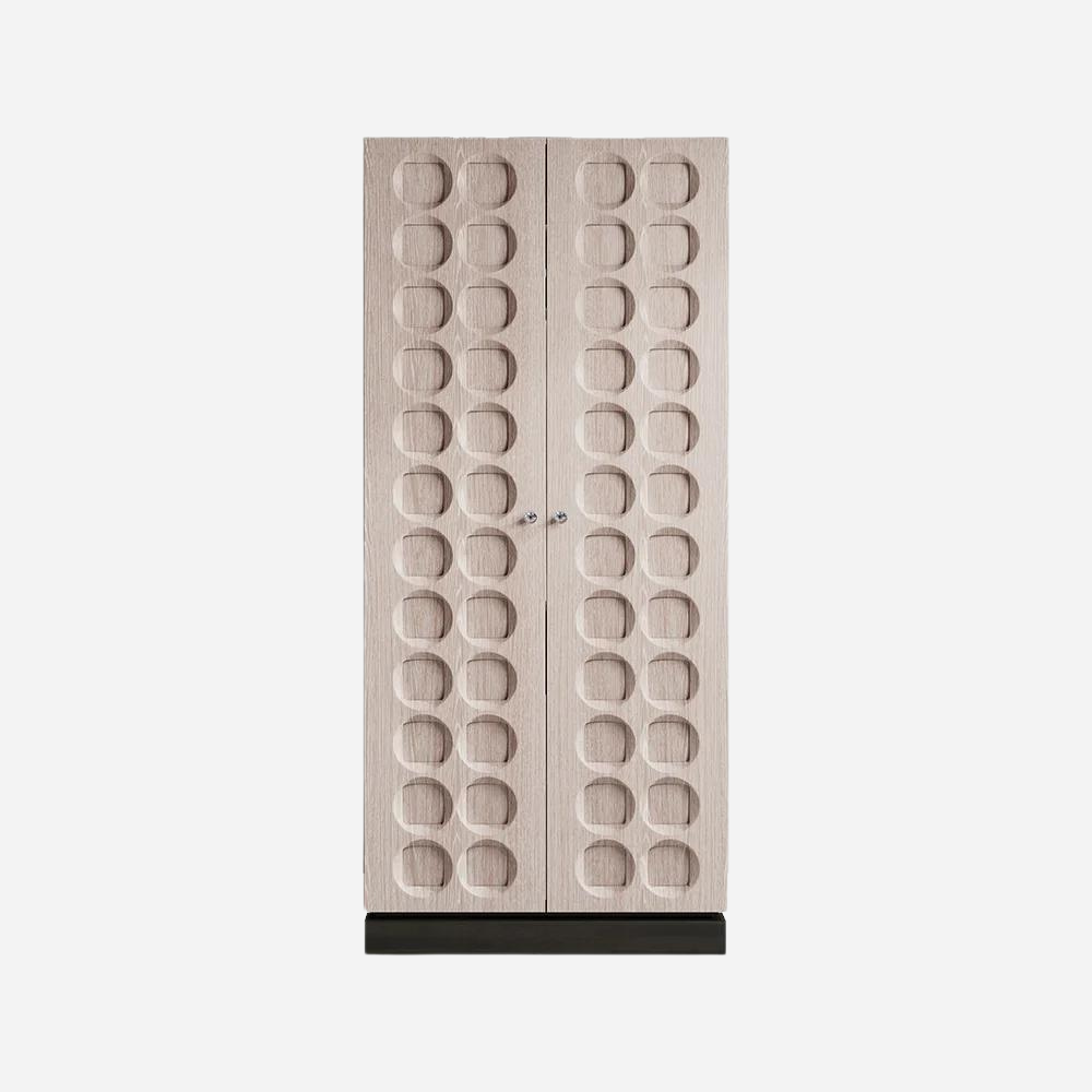 Japandi Washed White Wardrobe Closet - Japandi