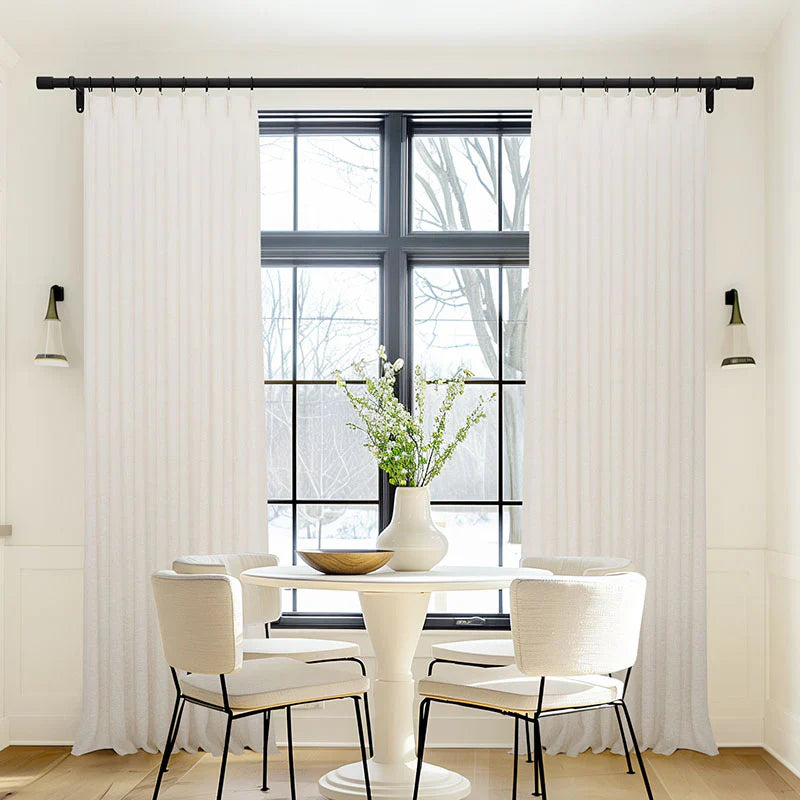 Japandi Cotton Blackout Curtains | Pleated - Japandi