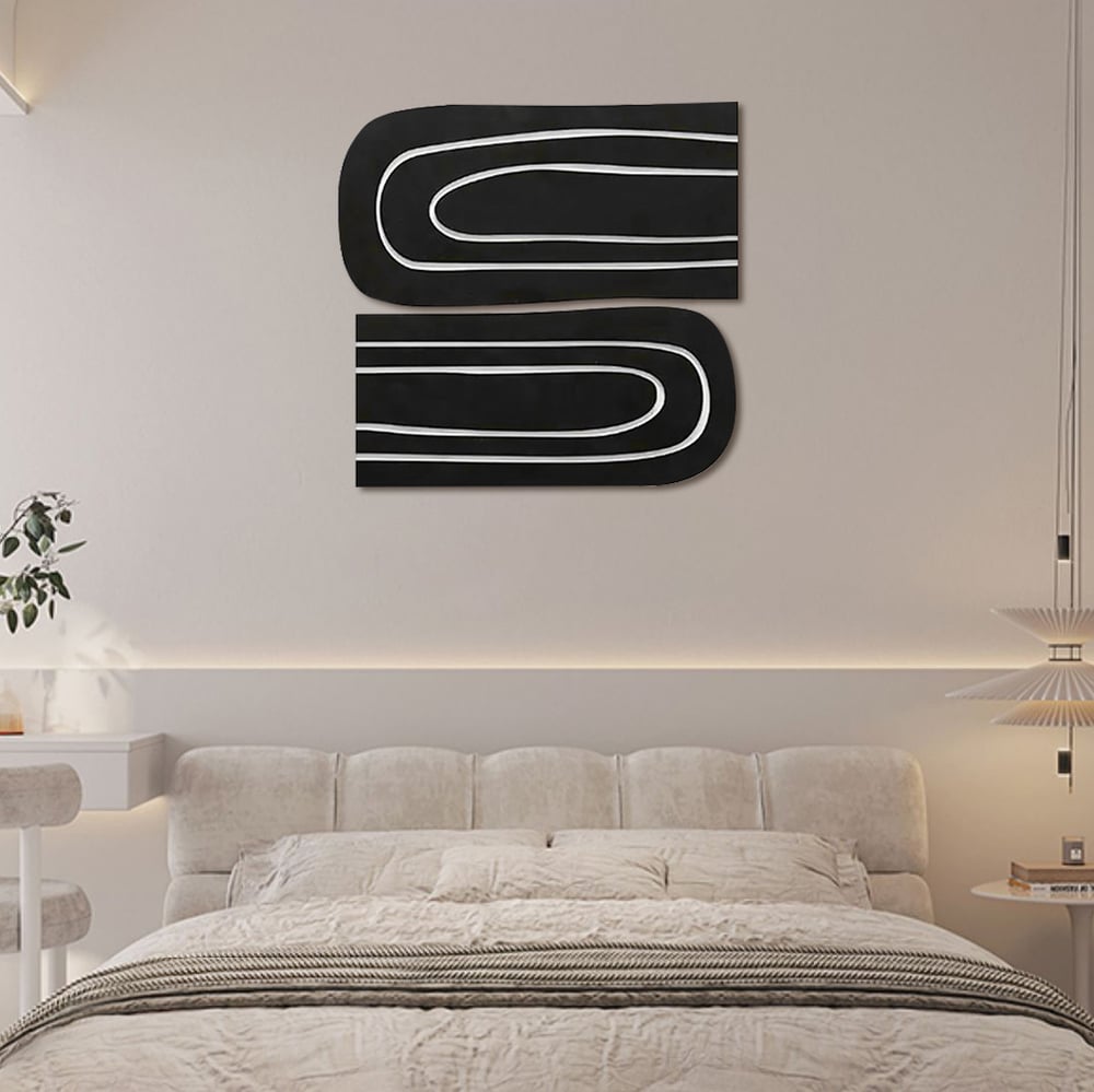 Japandi Black & White Wall Art - Japandi