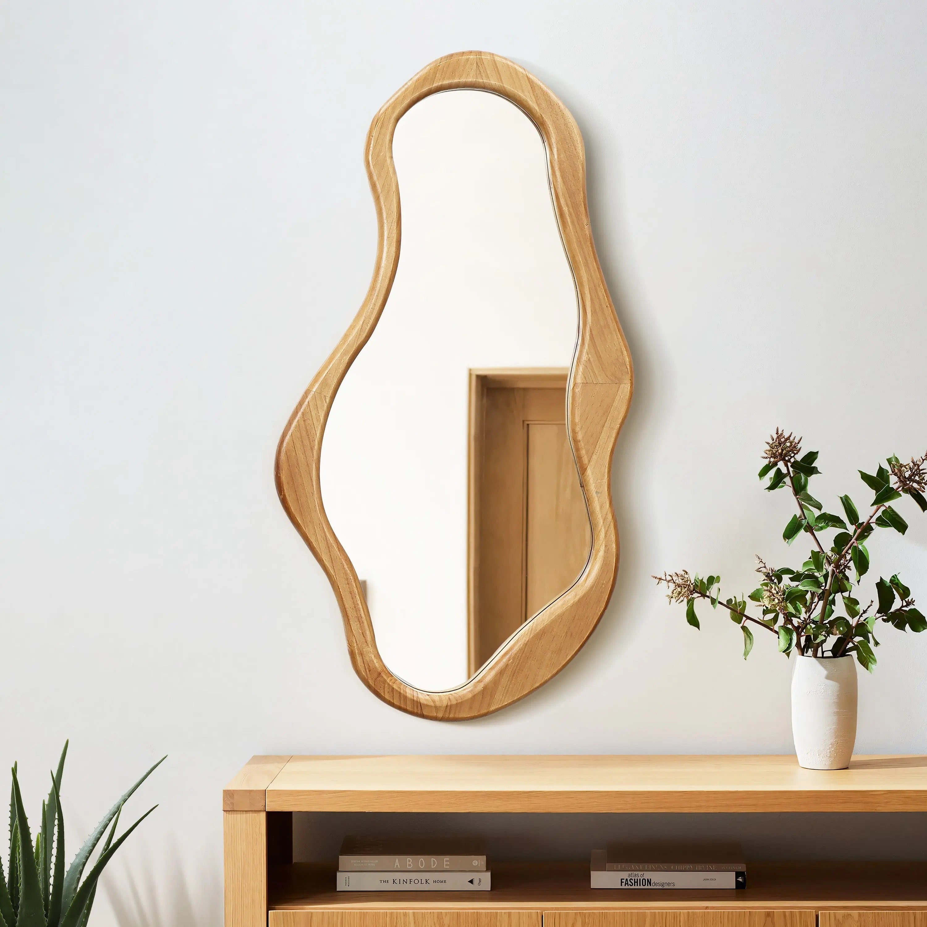 Japandi Organic Oval Mirror - Japandi