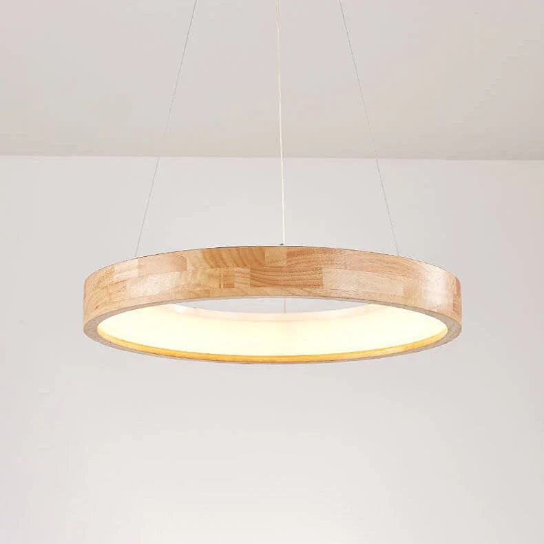 Japandi Wooden LED Pendant Light - Japandi