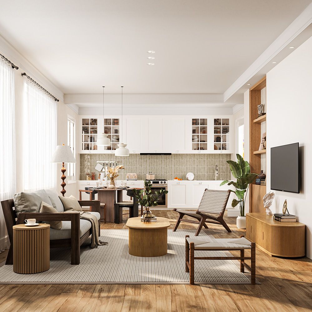 Japandi Contemporary TV Stand - Japandi