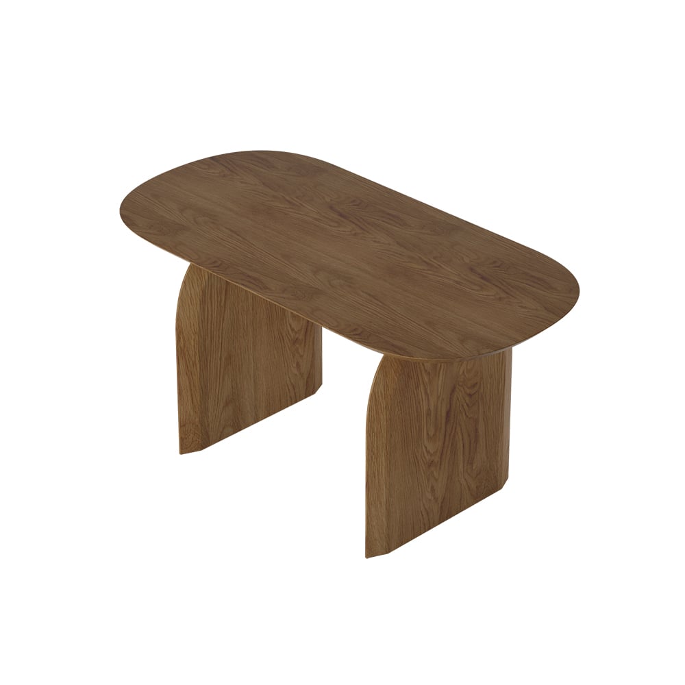 Japandi Oval Wood Table for 4 - Japandi