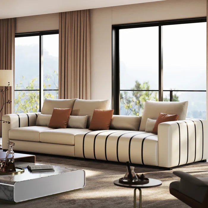 Japandi Faux Leather sofa - Japandi