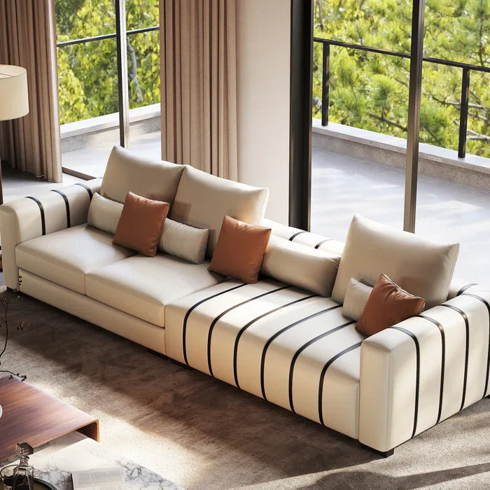 Japandi Faux Leather sofa - Japandi