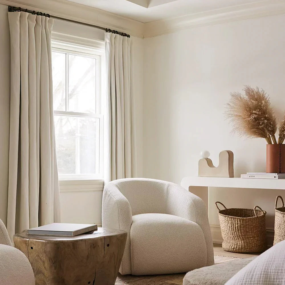 Japandi Luxury Blackout Curtains | Soft Top - Japandi