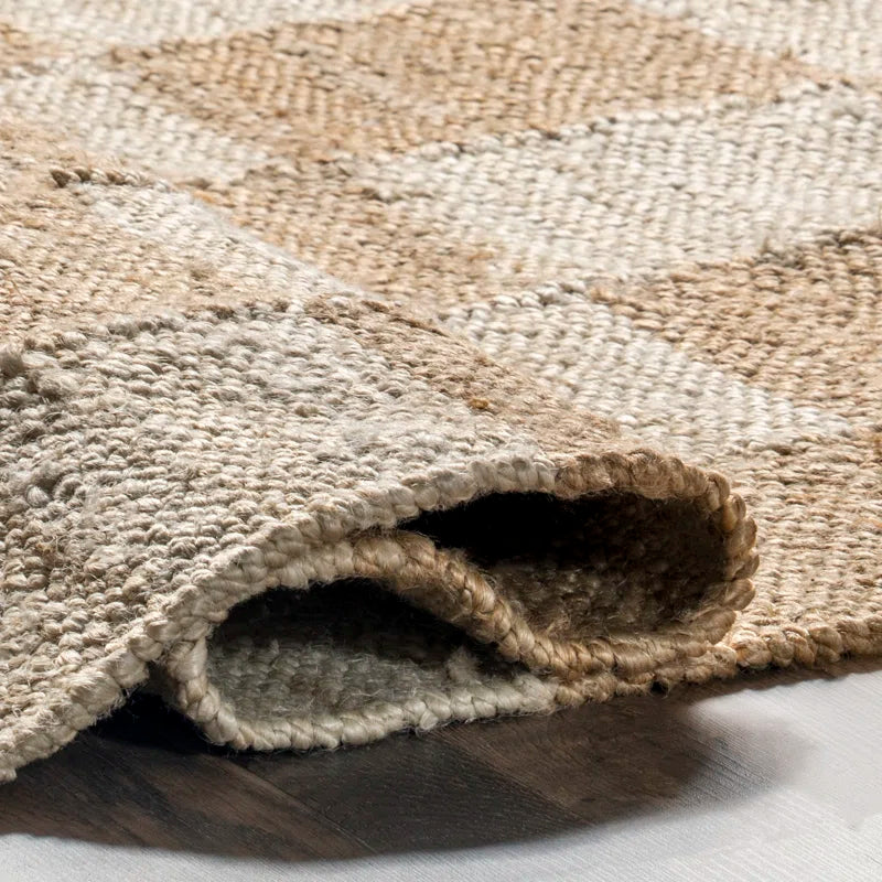 Japandi Checkered Jute Rug - Japandi