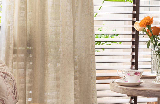 Japandi Airy Linen Curtains | Soft Top - Japandi