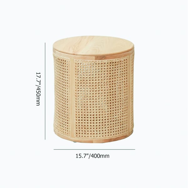 Japandi End Table with Storage - Japandi