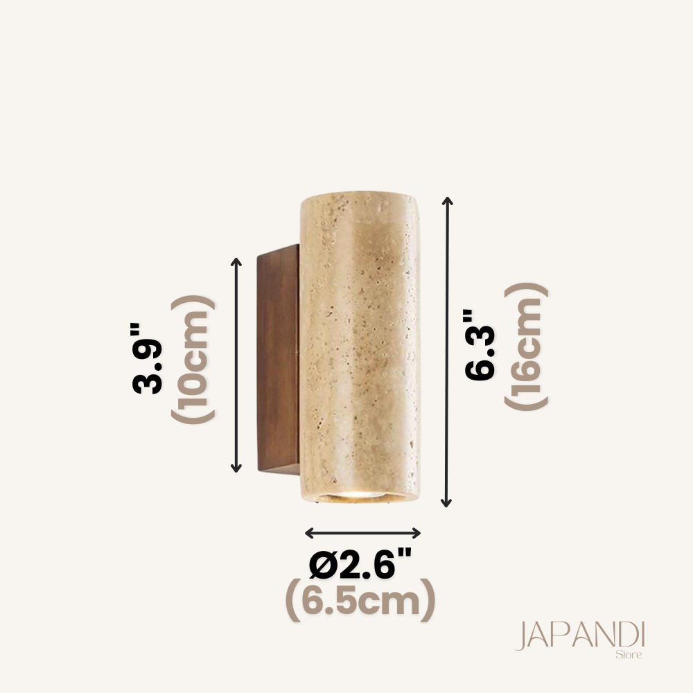 Japandi Travertine Beside Wall Lamp | Japandi.co - Japandi