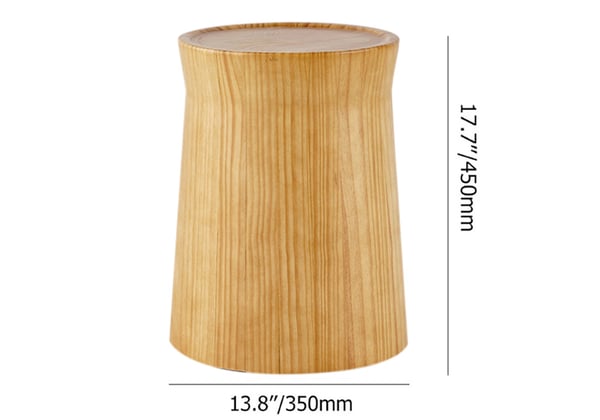 Japandi Round Wooden Side Table - Japandi