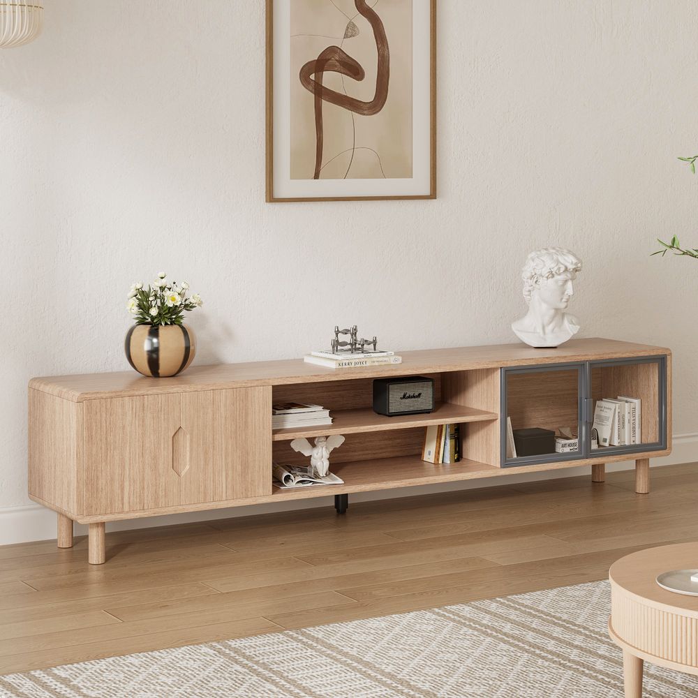 Japandi TV Stand with Entertainment Center - Japandi