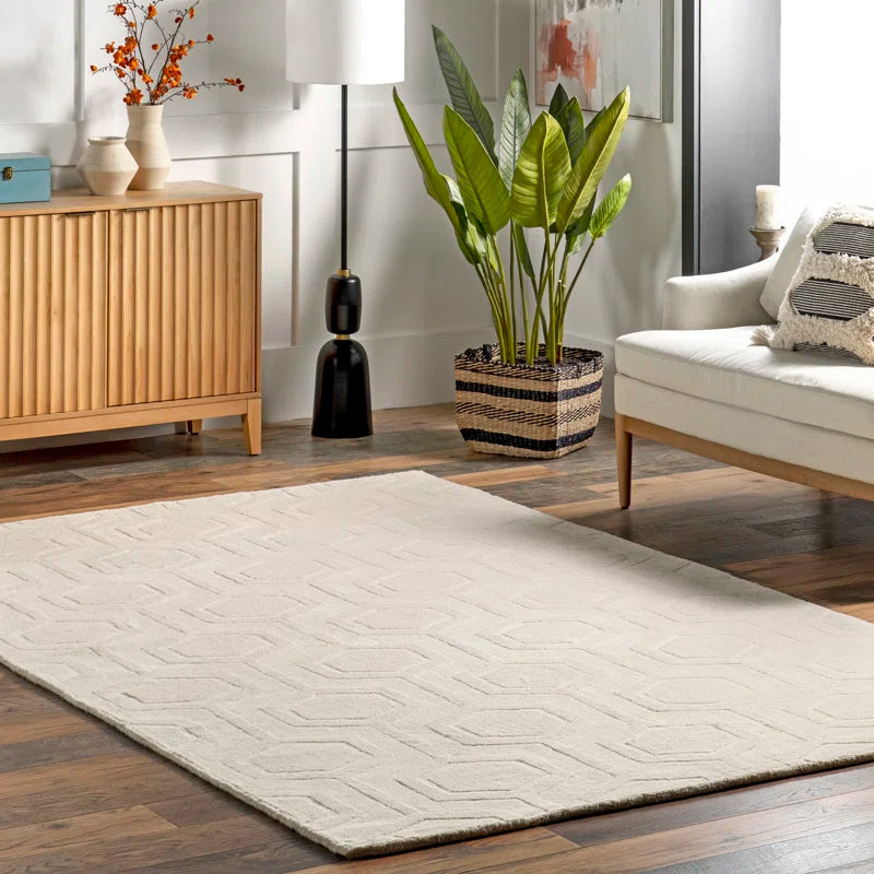 Japandi Hexagonal Pattern Rug - Japandi