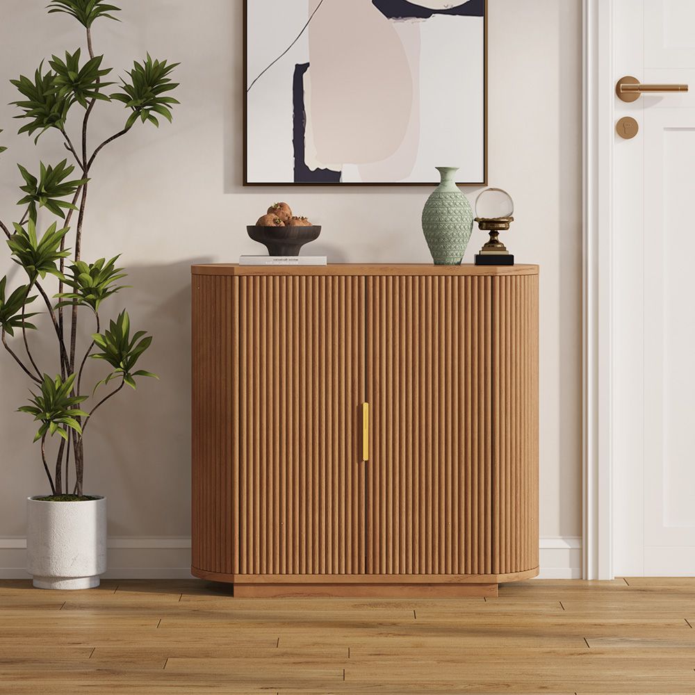 Japandi Tall Grille Design Sideboard - Japandi