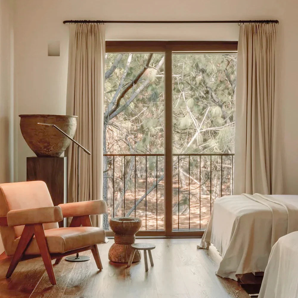 Japandi Airy Sheer Curtains | Pleated - Japandi