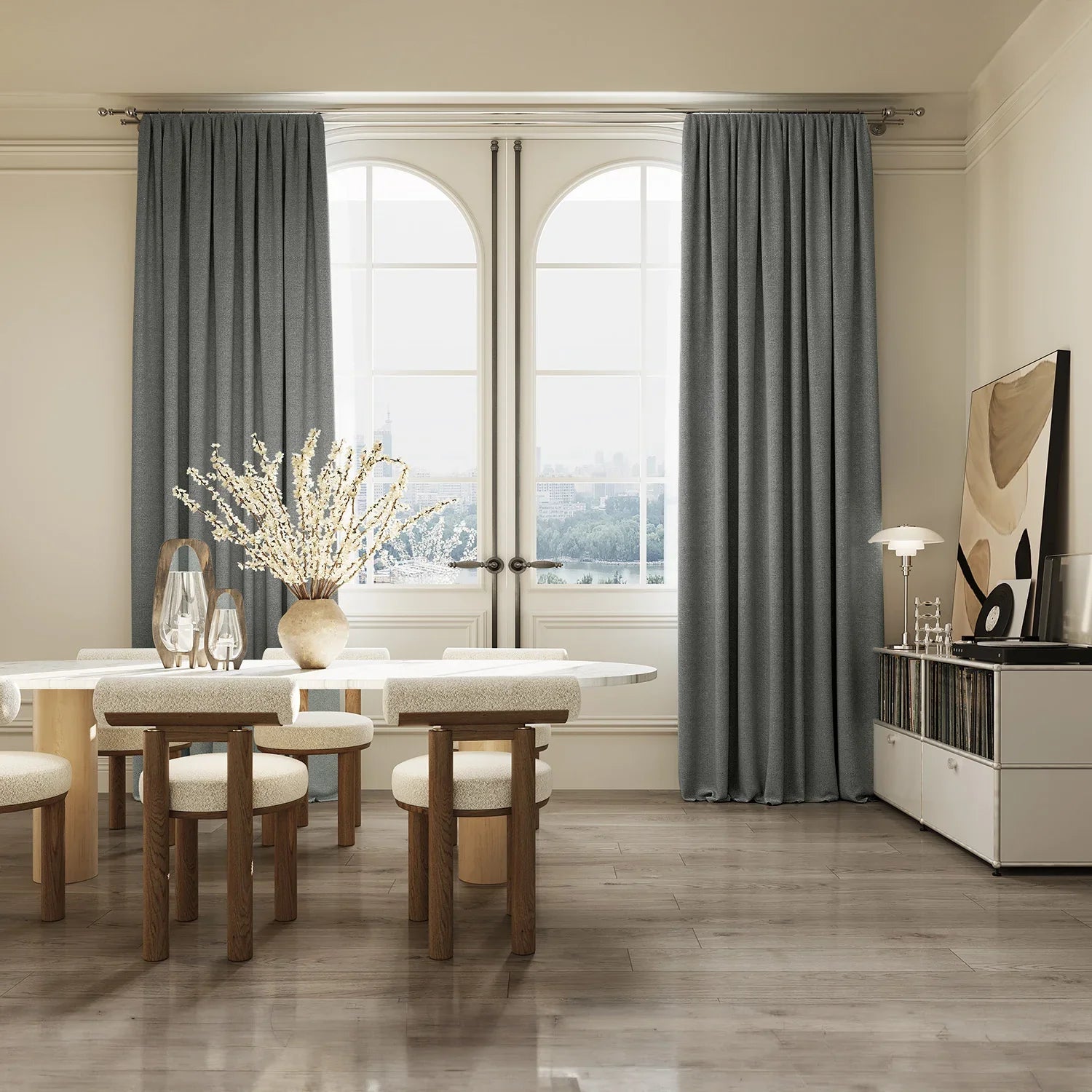 Japandi Custom Linen Total Blackout Curtains - Japandi
