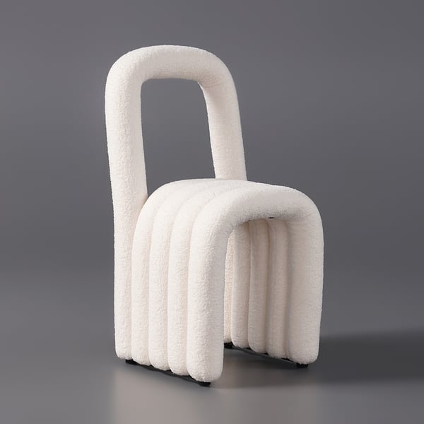 Japandi White Modern Chair (x2) - Japandi