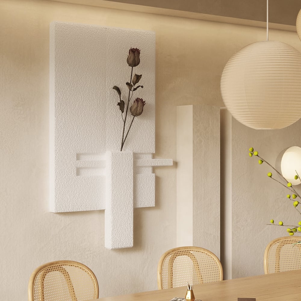 Japandi 3D Wall Art With Vase - Japandi