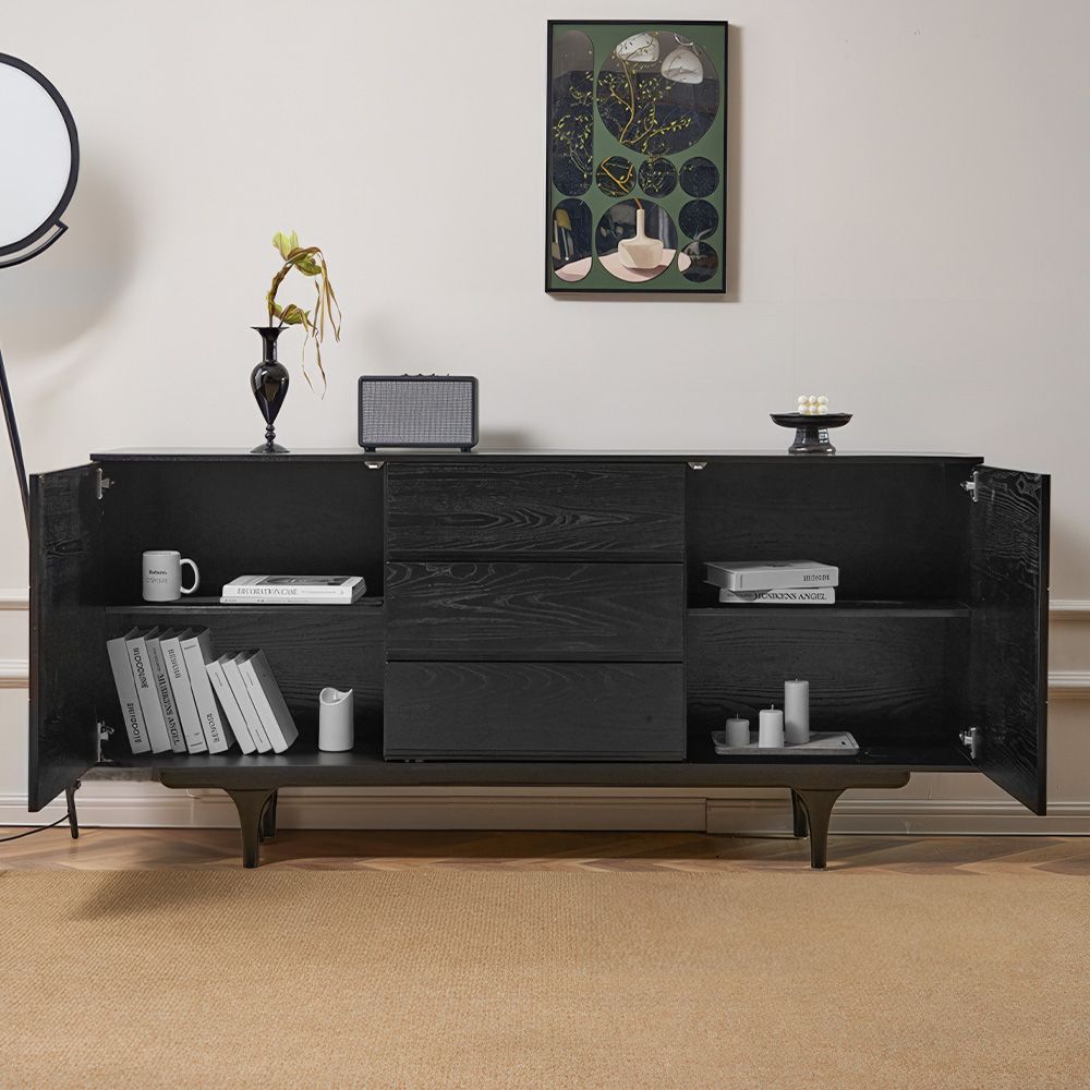 Black Wood Japandi Sideboard - Japandi
