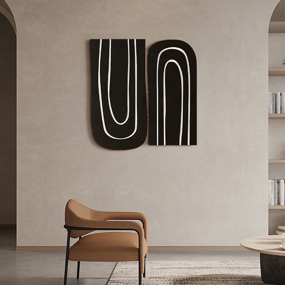 Japandi Black & White Wall Art - Japandi