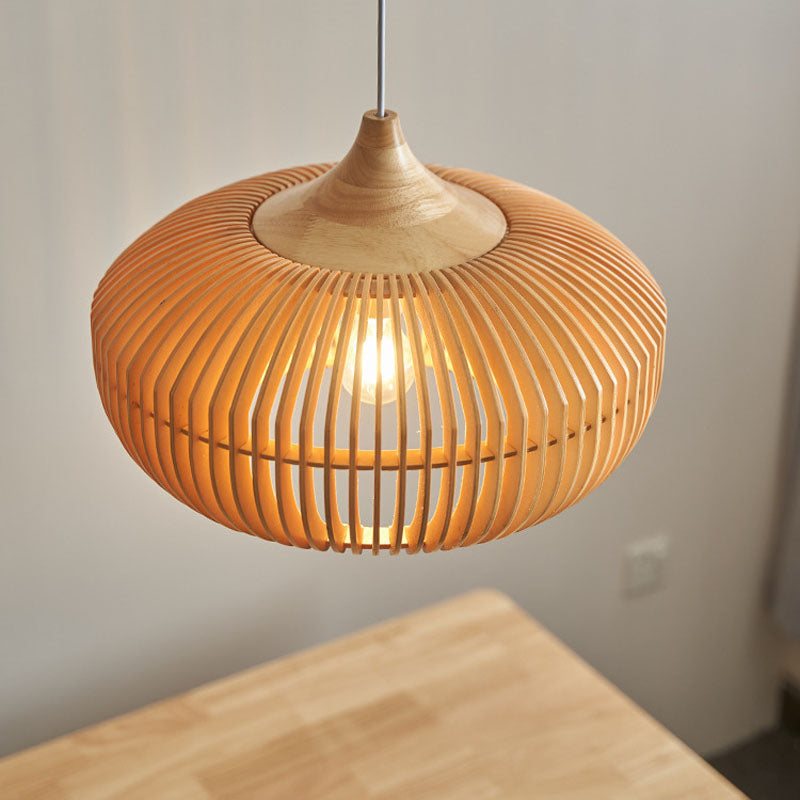 Japandi Wooden Pumpkin Pendant Light | Japandi.co - Japandi