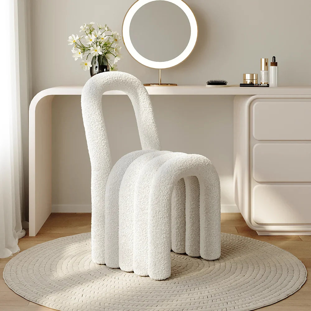 Japandi White Modern Chair (x2) - Japandi