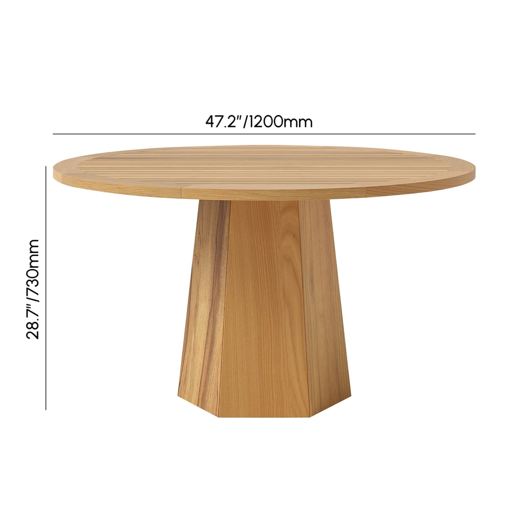 Japandi 5-Piece Teak Dining Set With Rope Woven Chairs - Japandi