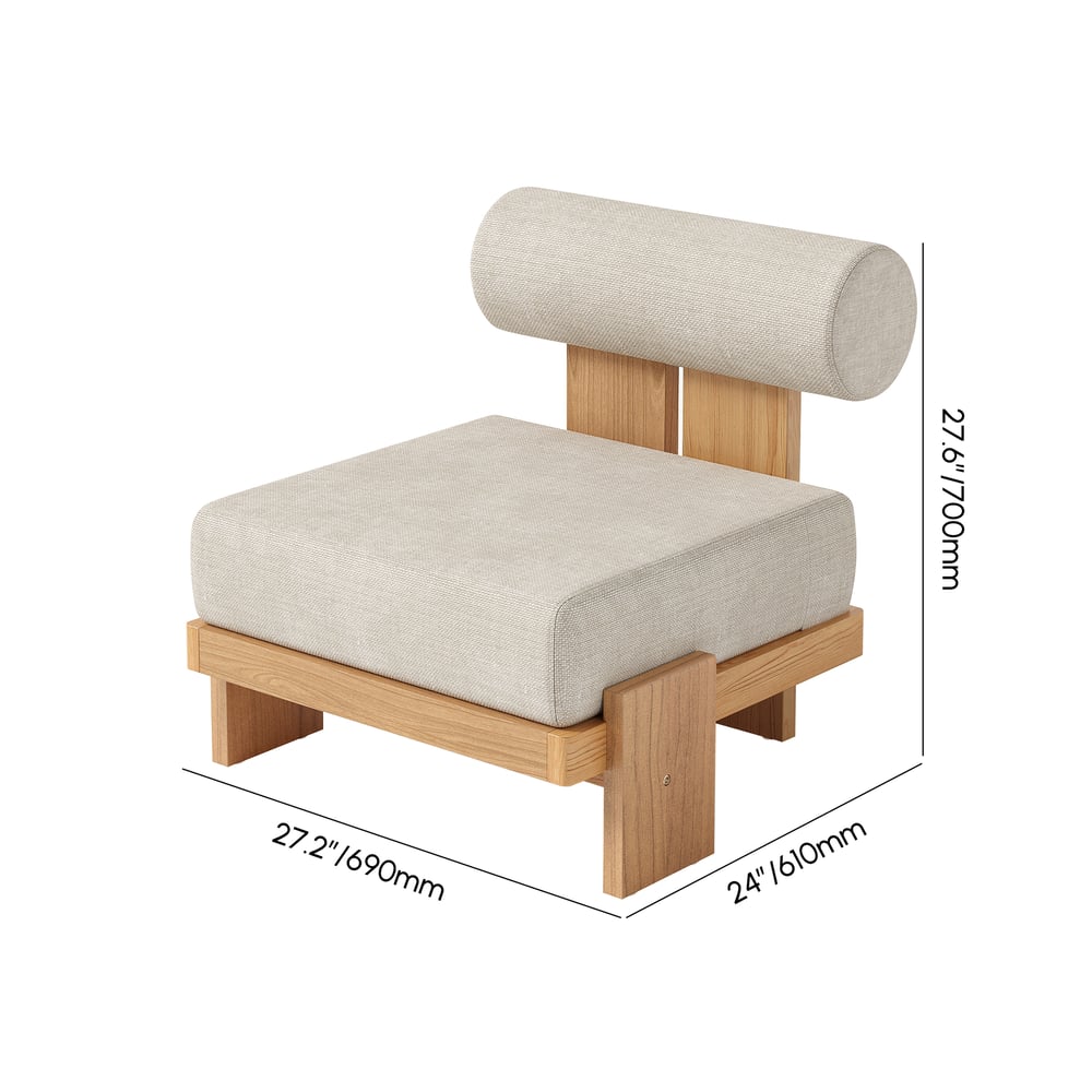 Japandi 4-Piece Outdoor Teak Sofa Set With Coffee Table - Japandi