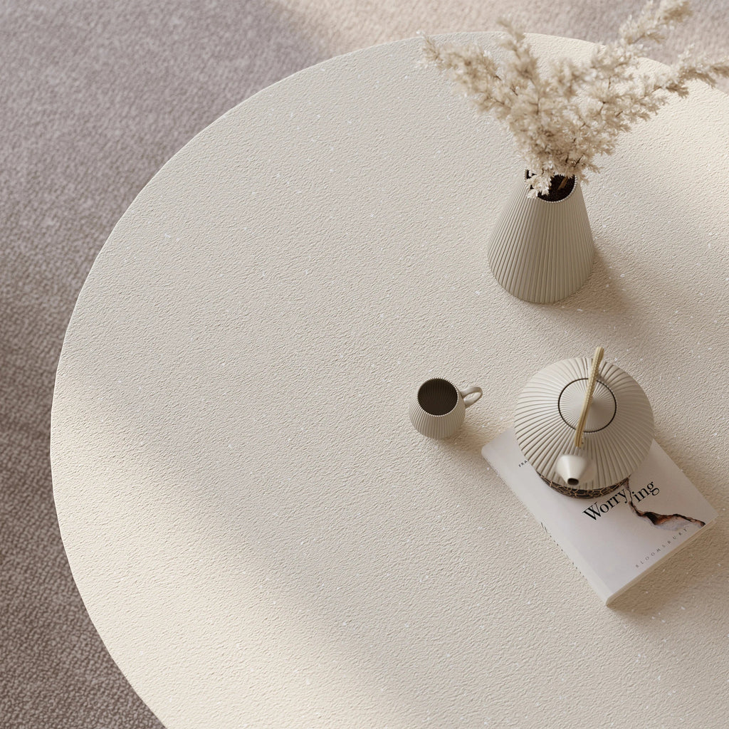 Japandi Concrete & Wood Coffee Table - Japandi