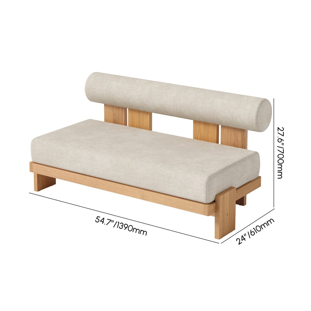 Japandi 4-Piece Outdoor Teak Sofa Set With Coffee Table - Japandi