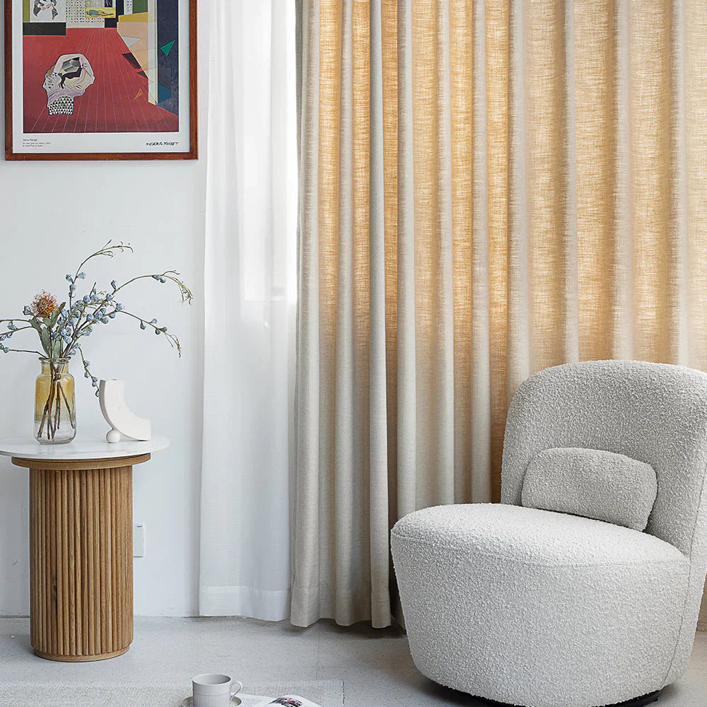 Japandi Cotton Blackout Curtains | Pleated - Japandi