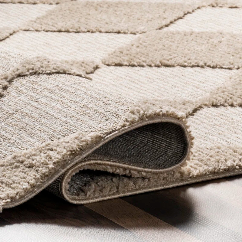 Japandi Diamond Tassel Rug - Japandi