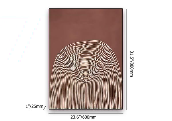 Japandi Red & Gold Wall Art - Japandi