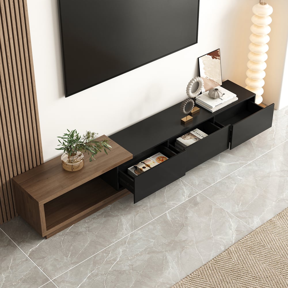 Japandi Black TV Stand - Japandi