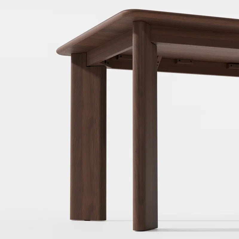 Rectangular Wood Japandi Dining Table with Four Legs - Japandi