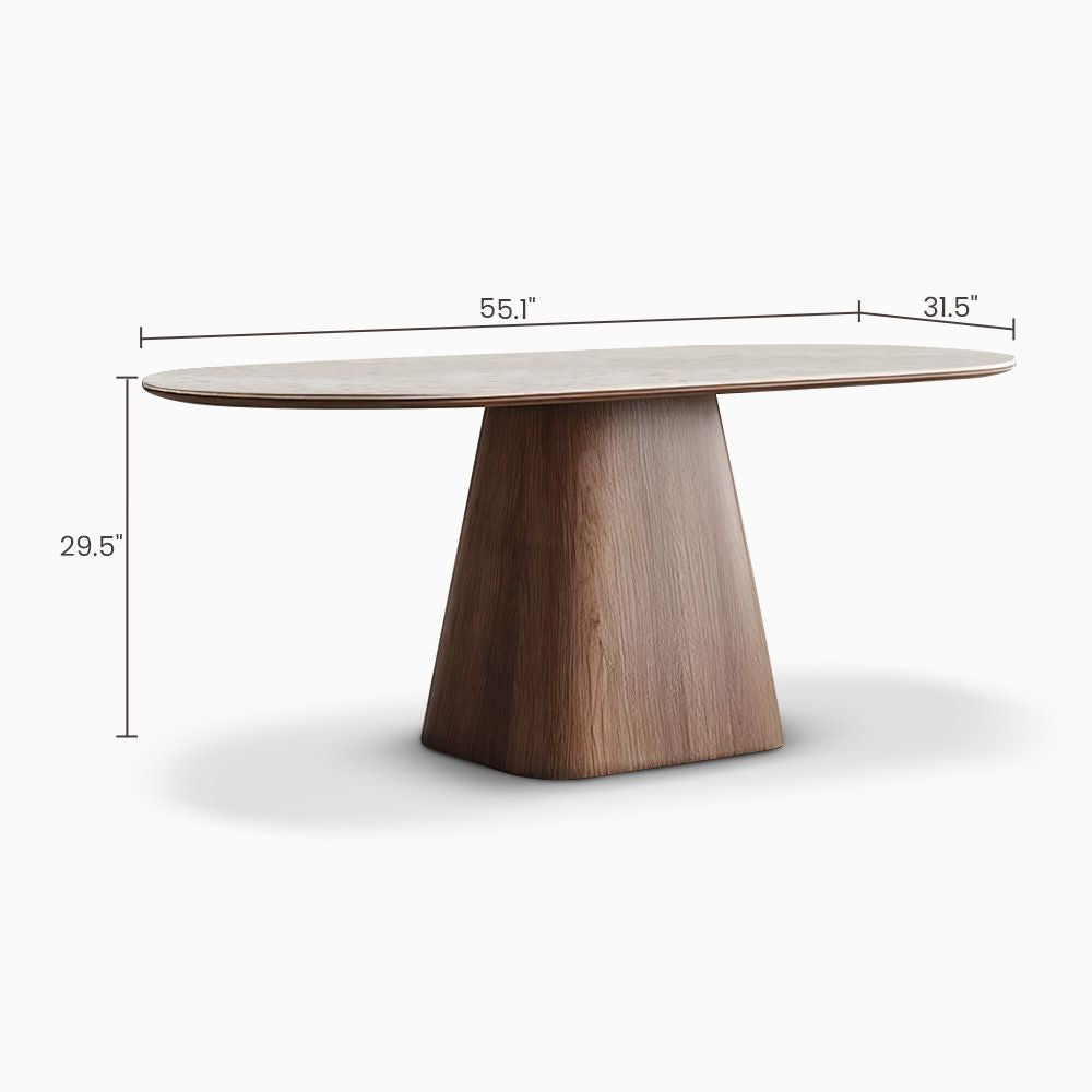 Japandi Stone & Wood Table - Japandi