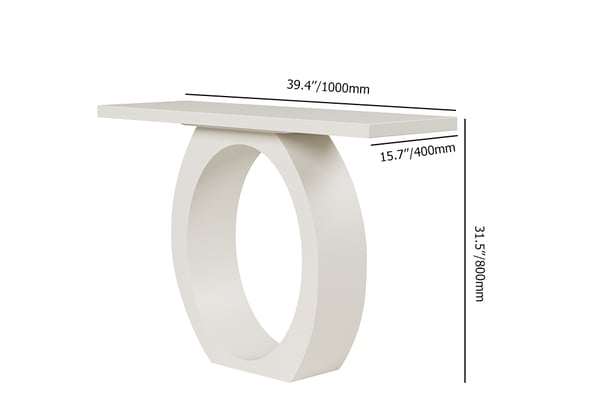 Japandi White Console Table - Japandi