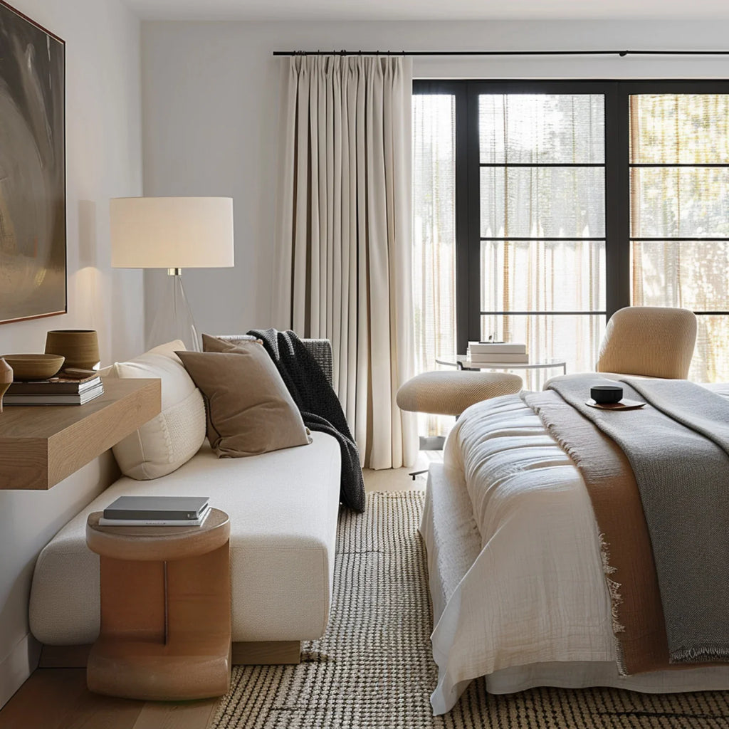 Japandi Velvet Total Blackout Curtains - Japandi