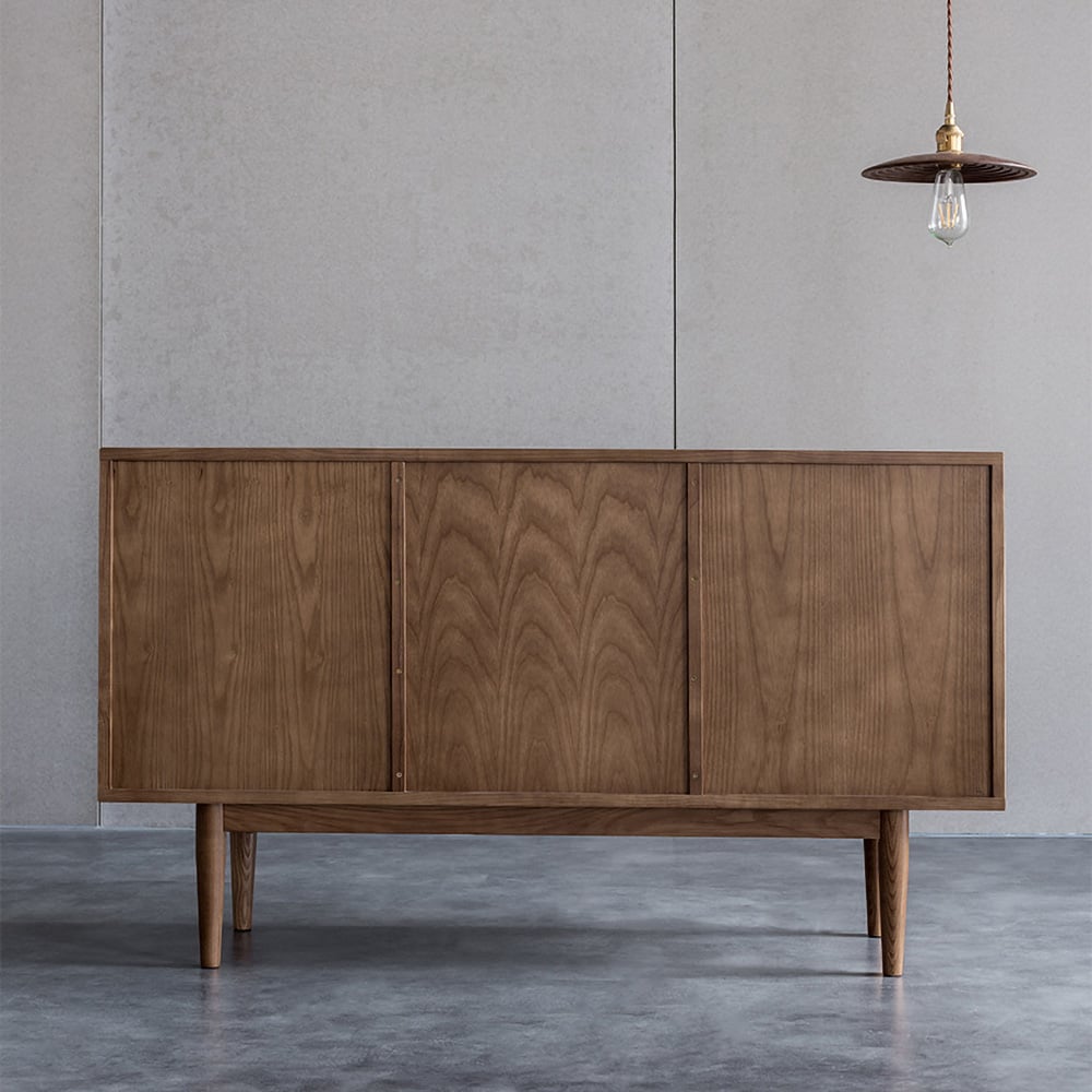 Japandi Wood & Rattan Sideboard - Japandi