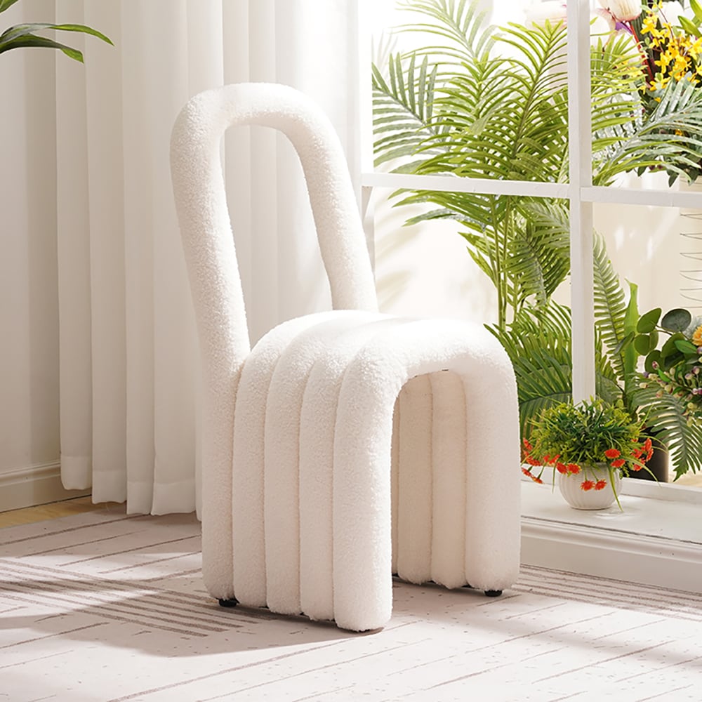 Japandi White Modern Chair (x2) - Japandi