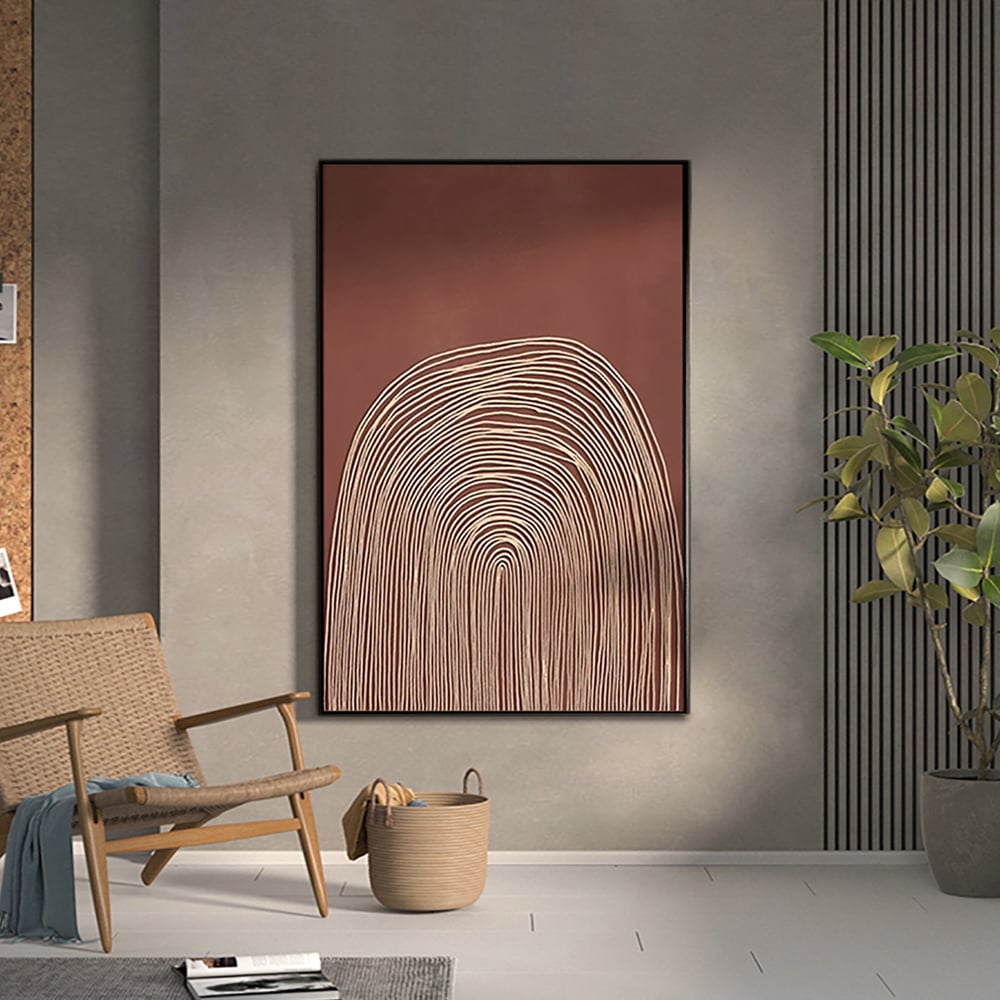 Japandi Red & Gold Wall Art - Japandi
