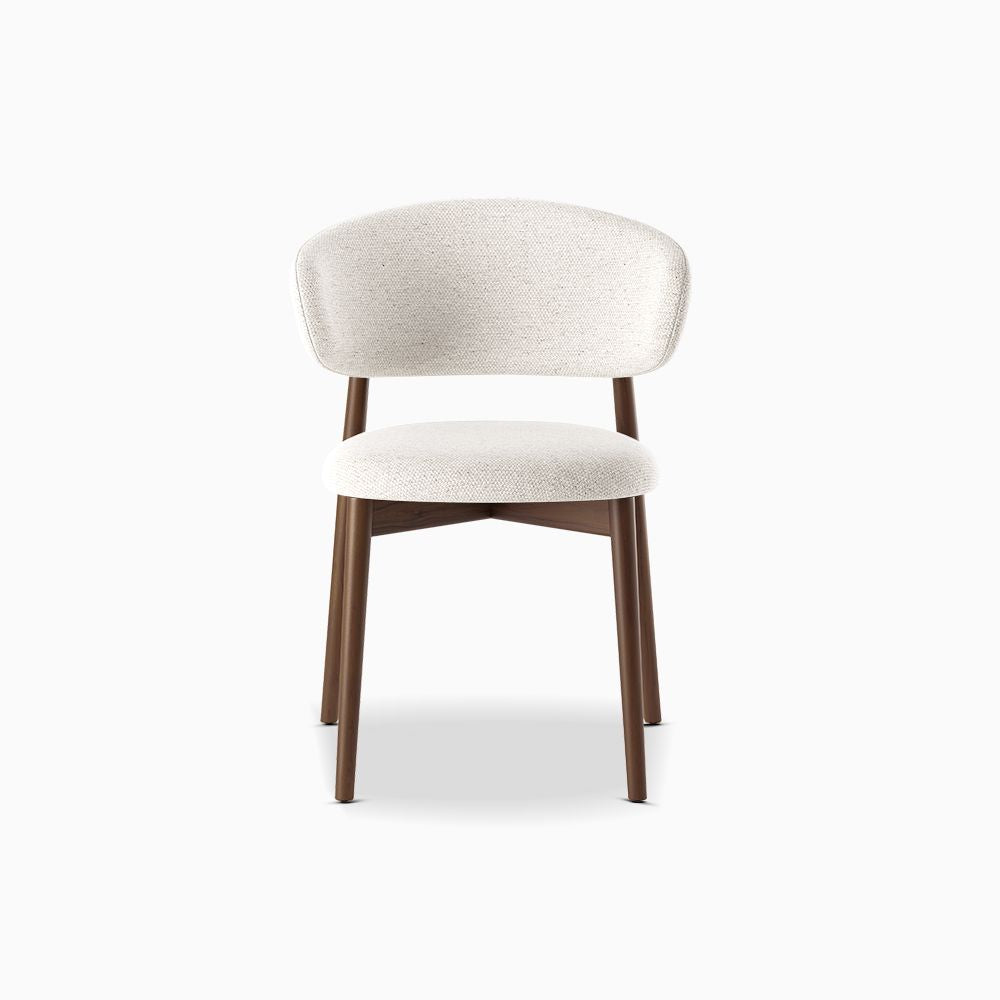 Japandi Wood Upholstered Chair (x2) - Japandi