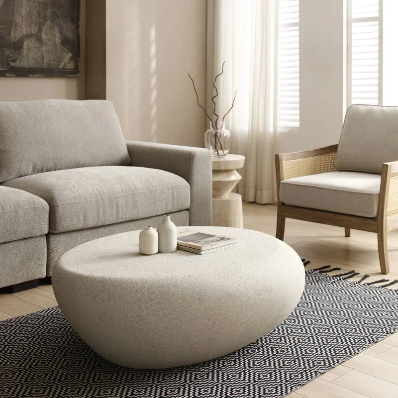 Japandi Rock Shape Coffee Table - Matte - Japandi