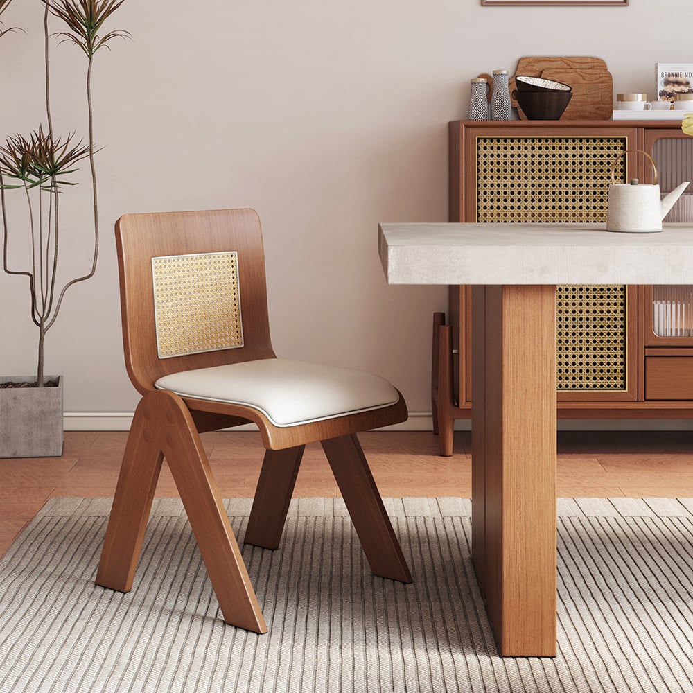 Japandi Walnut Dining Chair (x2) - Japandi