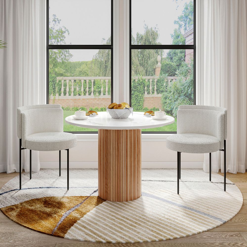 Japandi Table with Marble Top - Japandi