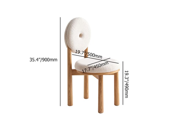 Japandi Wood and Bouclé Chair - Japandi