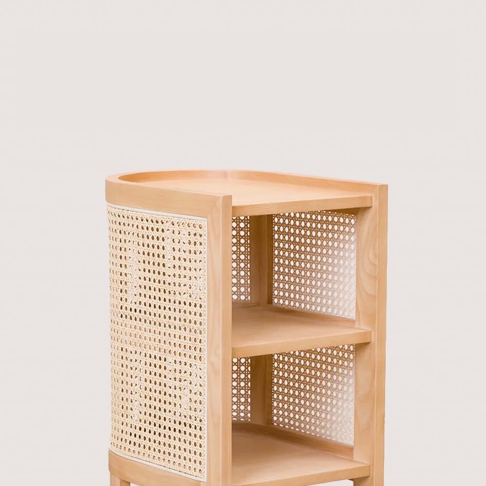 Japandi Rattan Nightstand - Japandi